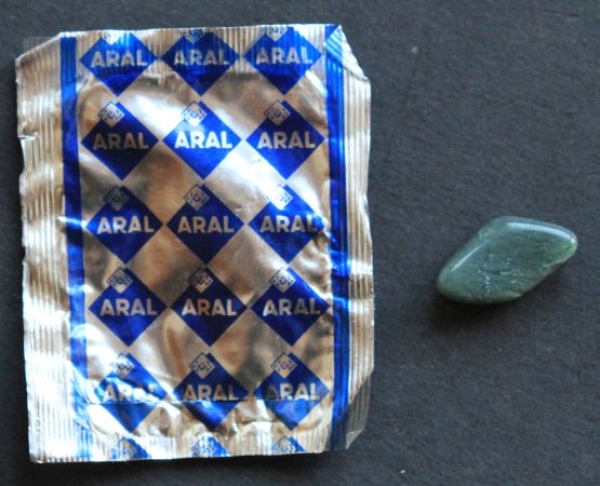 BV Aral Werbetüte mit Glücksstein 1970 originalverpackt (0983)